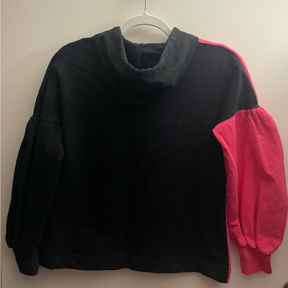 ASOS PINK & BLACK COLOR BLOCK HOODIE - Picture 3 of 5